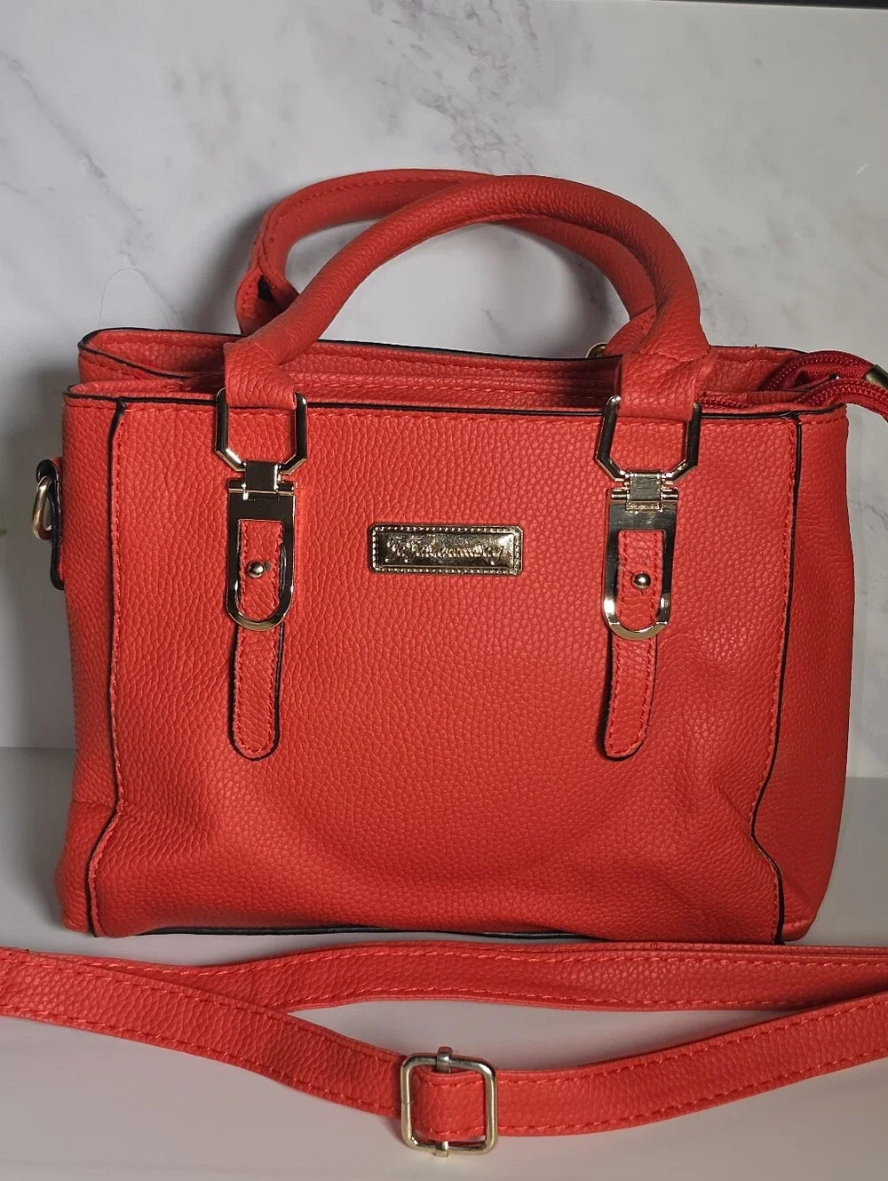 Women’s Red Structured Satchel Handbag